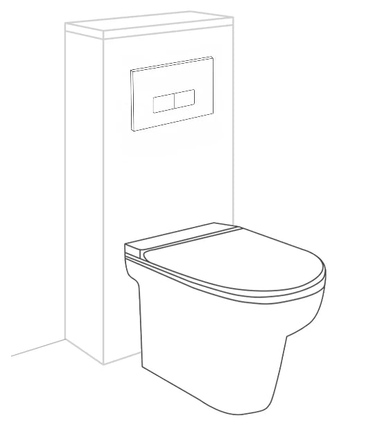 Cistern set in furniture